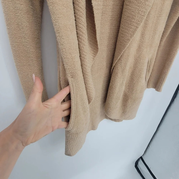 Barefoot Dreams cozychic Lite circle cardigan beige soft comfy Xsmall small - Picture 4 of 6
